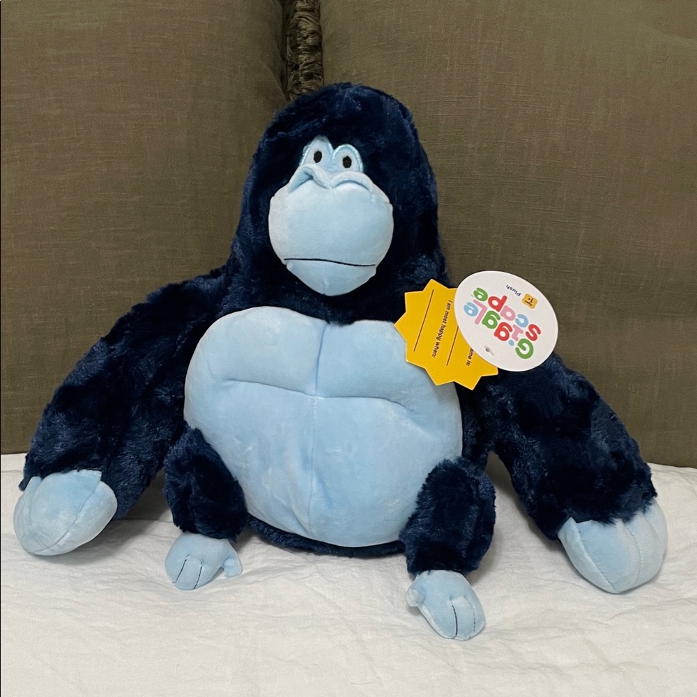 Blue and Black Plush Gorilla Toy